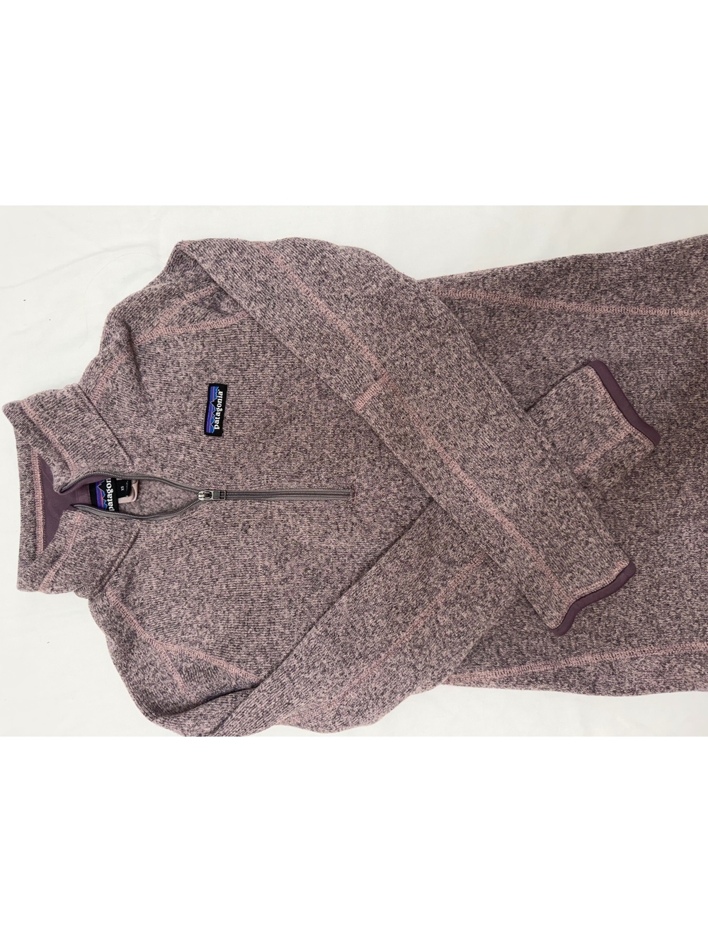 Patagonia 1/4 Zip Pullover Sweater Pink / Plum Womens  xs